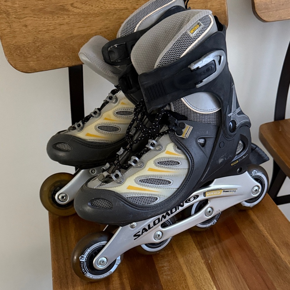 Salomon Inline Skates in Black, Gray, and Yellow